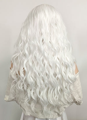Long Wavy White Lace Front Synthetic Hair Wig LF388