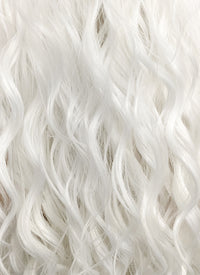 Long Wavy White Lace Front Synthetic Hair Wig LF388