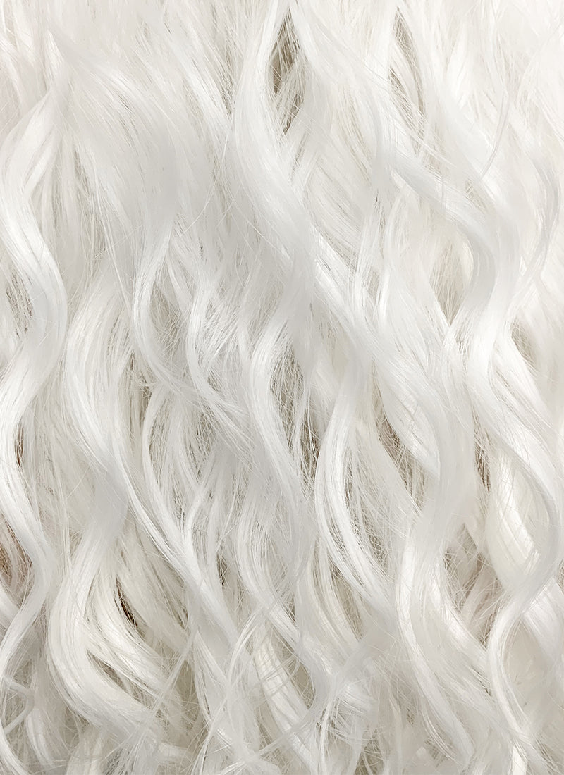 Long Wavy White Lace Front Synthetic Hair Wig LF388