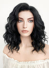 Medium Wavy Bob Black Lace Front Synthetic Hair Wig LF406