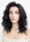 Medium Wavy Bob Black Lace Front Synthetic Hair Wig LF406