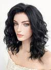 Medium Wavy Bob Black Lace Front Synthetic Hair Wig LF406