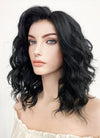 Medium Wavy Bob Black Lace Front Synthetic Hair Wig LF406