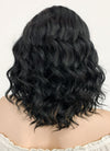 Medium Wavy Bob Black Lace Front Synthetic Hair Wig LF406