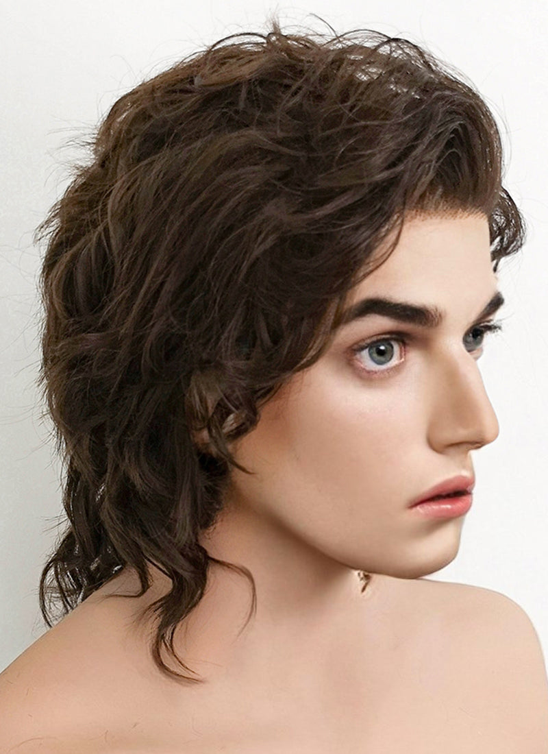 Stranger things Steve Harrington Wavy Brunette Lace Front Wig LF407A