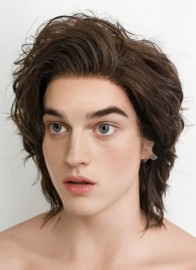 Stranger things Steve Harrington Wavy Brunette Lace Front Wig LF407A