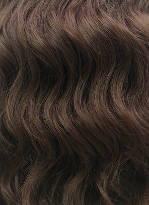 Medium Wavy Brown Lace Front Synthetic Hair Wig LF407 - CosplayBuzz