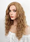 Scarlet Witch Wanda Maximoff Long Wavy Golden Blonde Lace Front Synthetic Hair Wig LF5094