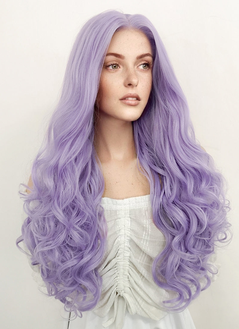 Critical Role: Imogen Temult Wavy Pastel Purple Lace Front Wig LF5110