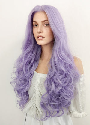 Critical Role: Imogen Temult Wavy Pastel Purple Lace Front Wig LF5110