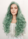 Critical Role: Fearne Calloway Wavy Pastel Green Lace Front Wig LF5117