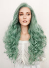 Critical Role: Fearne Calloway Wavy Pastel Green Lace Front Wig LF5117