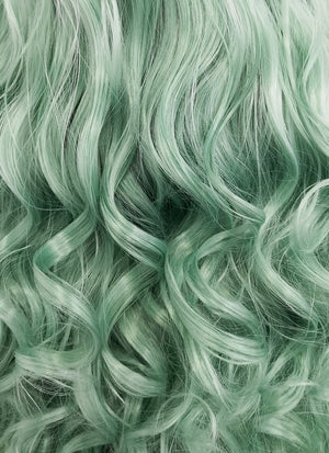 Critical Role: Fearne Calloway Wavy Pastel Green Lace Front Wig LF5117