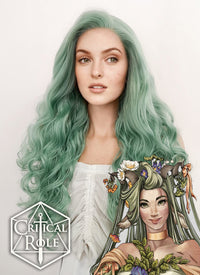 Critical Role: Fearne Calloway Wavy Pastel Green Lace Front Wig LF5117