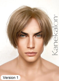 Resident Evil 4 Leon S. Kennedy Brunette Blonde Lace Front Kanekalon Synthetic Men's Wig LF6009