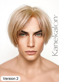 Resident Evil 4 Leon S. Kennedy Brunette Blonde Lace Front Kanekalon Synthetic Men's Wig LF6009