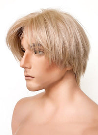 Resident Evil 4 Leon S. Kennedy Brunette Blonde Lace Front Kanekalon Synthetic Men's Wig LF6009