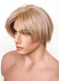 Resident Evil 4 Leon S. Kennedy Brunette Blonde Lace Front Kanekalon Synthetic Men's Wig LF6009