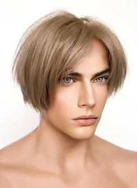 Resident Evil 4 Leon S. Kennedy Brunette Blonde Lace Front Kanekalon Synthetic Men's Wig LF6009