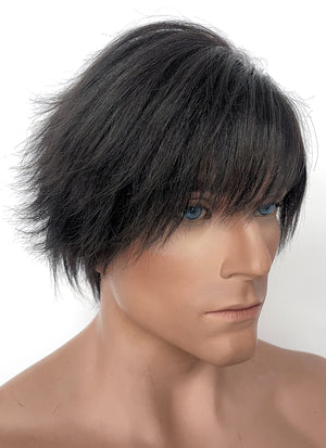 Final Fantasy XVI Clive Rosfield Yaki Jet Black Lace Front Synthetic Men's Wig LF6012
