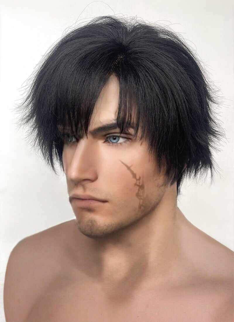 Final Fantasy XVI Clive Rosfield Yaki Jet Black Lace Front Synthetic Men's Wig LF6012