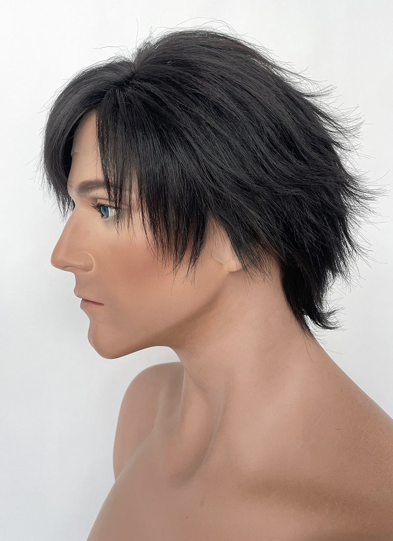 Final Fantasy XVI Clive Rosfield Yaki Jet Black Lace Front Synthetic Men's Wig LF6012