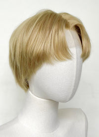 Short Straight Golden Blonde Lace Front Synthetic Hair Men's Wig LF6020A