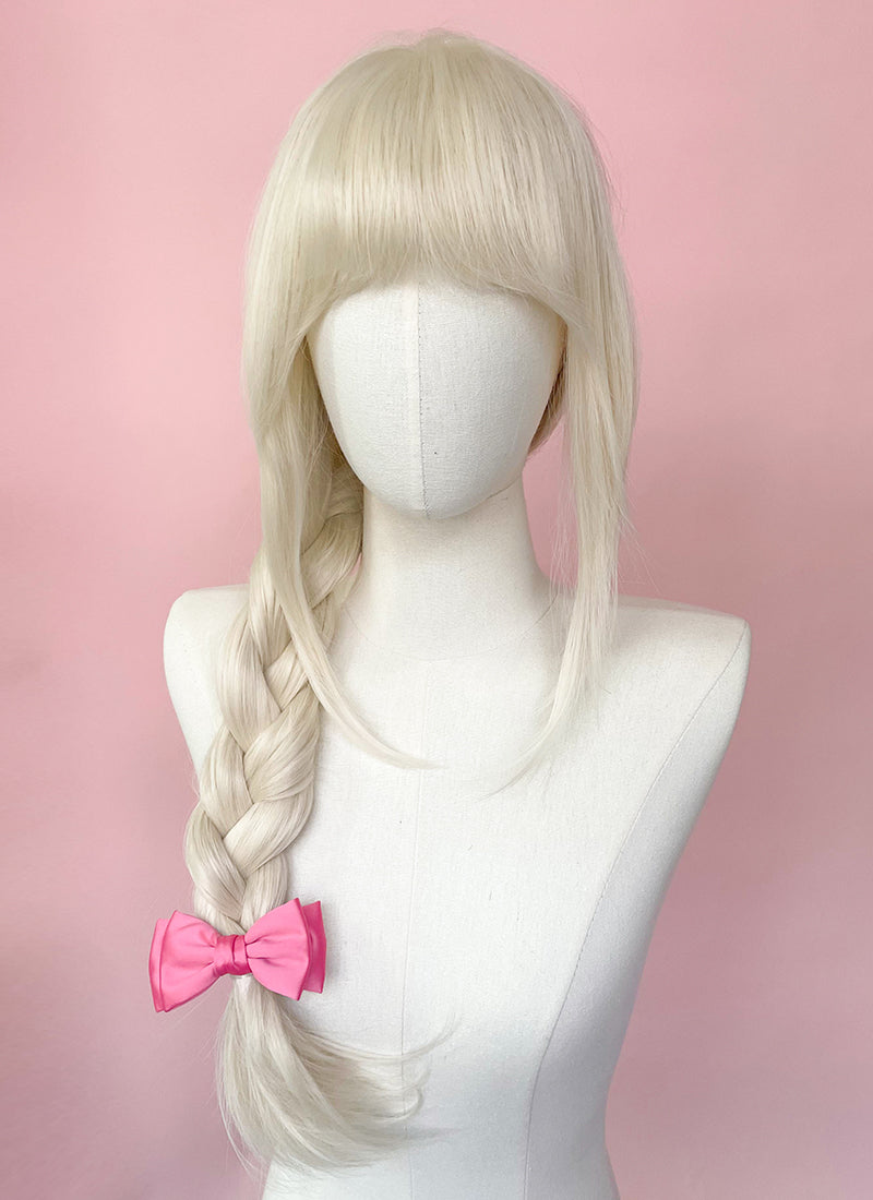 Barbie Long Straight Platinum Blonde Lace Front Synthetic Hair Wig LF6022