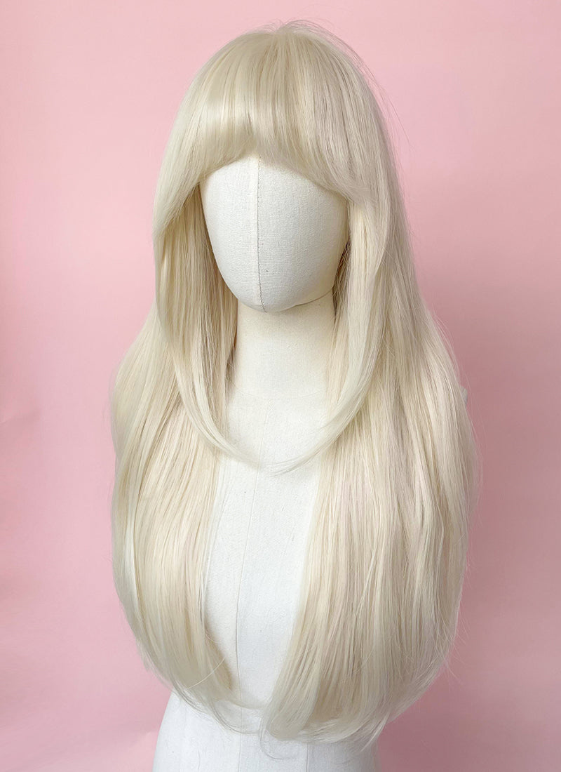 Barbie Long Straight Platinum Blonde Lace Front Synthetic Hair Wig LF6022