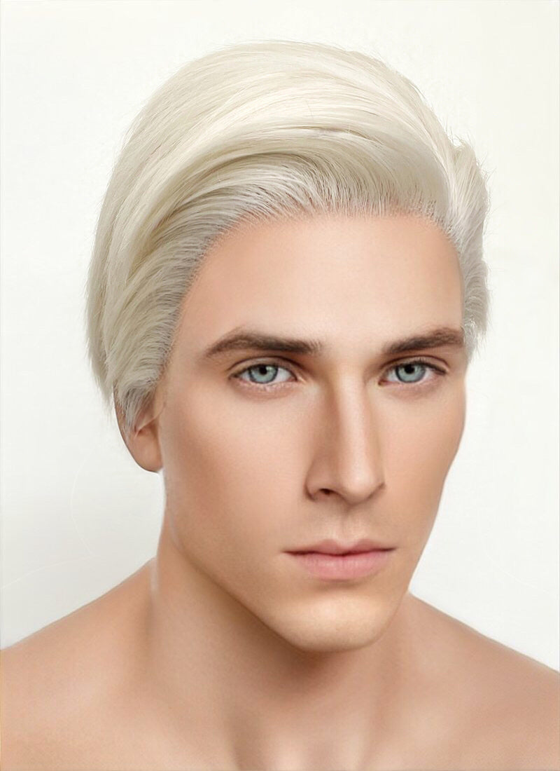 Barbie Ken Short Straight Platinum Blonde Lace Front Synthetic Men's Wig LF6023