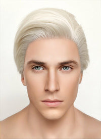Barbie Ken Short Straight Platinum Blonde Lace Front Synthetic Men's Wig LF6023