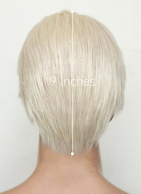 Barbie Ken Short Straight Platinum Blonde Lace Front Synthetic Men's Wig LF6023
