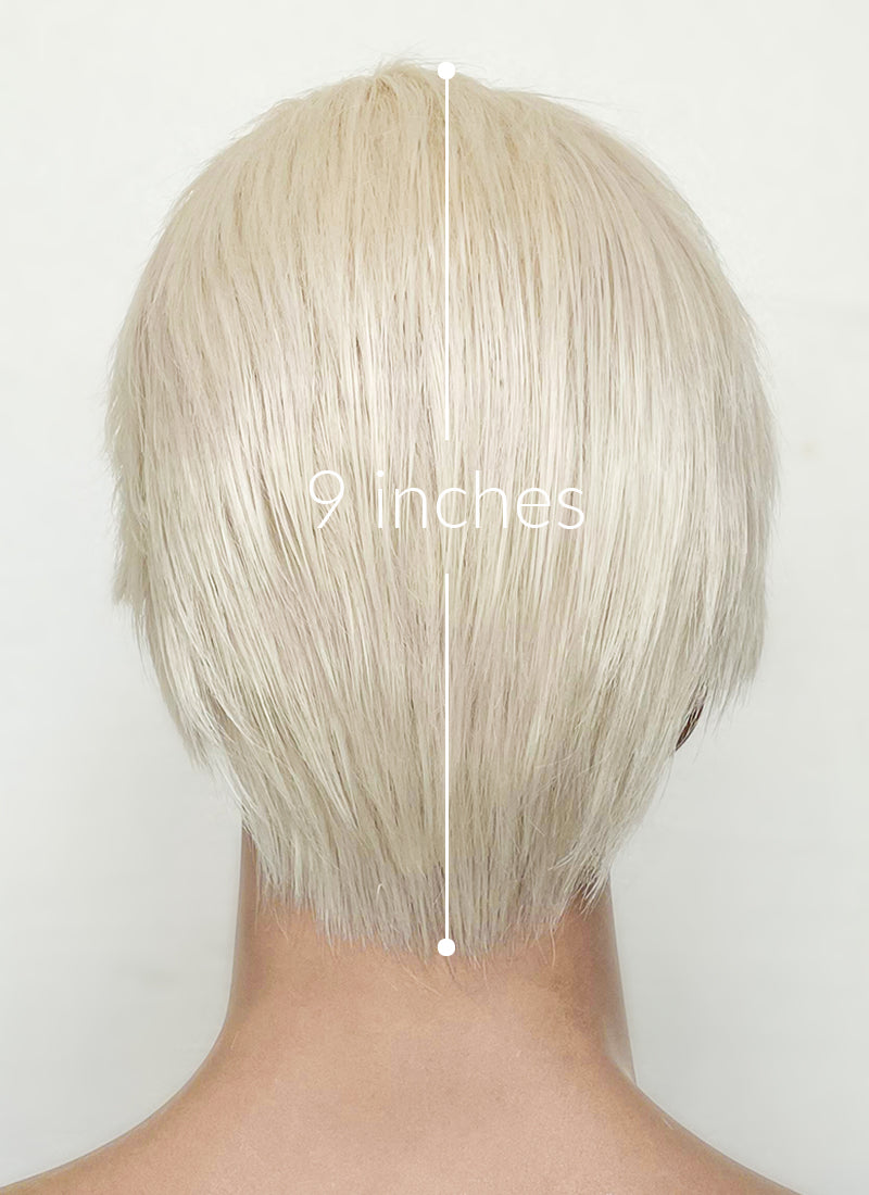 Barbie Ken Short Straight Platinum Blonde Lace Front Synthetic Men's Wig LF6023