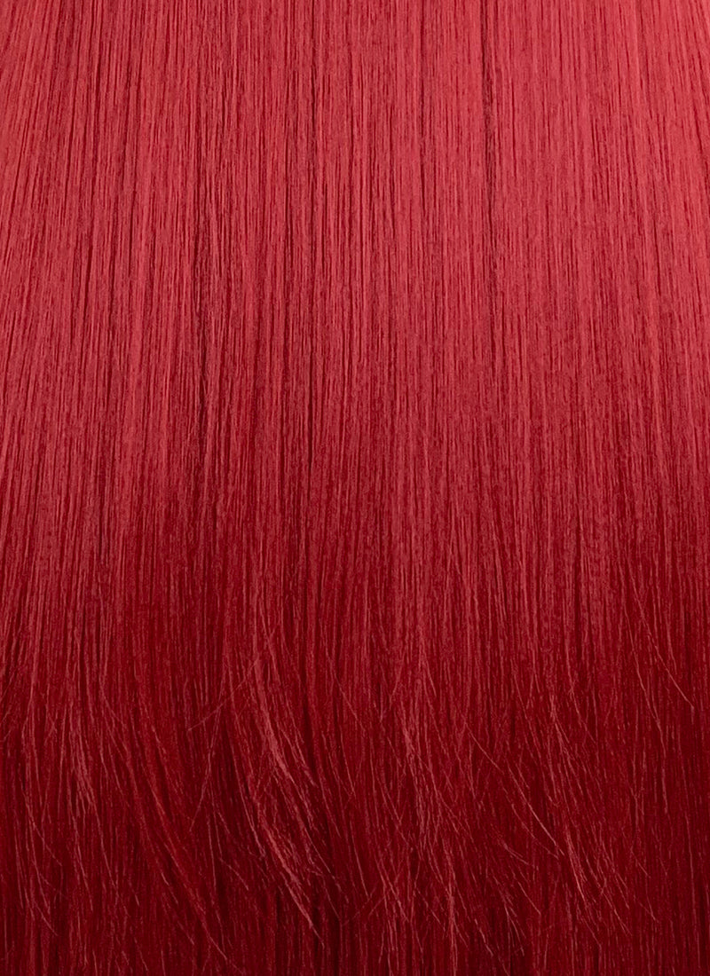 Long Straight Yaki Red Lace Front Synthetic Hair Wig LF624A