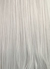 Long Straight Yaki Silver Grey Lace Front Synthetic Hair Wig LF624N