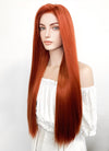 Disney Kim Possible Long Straight Yaki Reddish Orange Lace Front Synthetic Hair Wig LF624