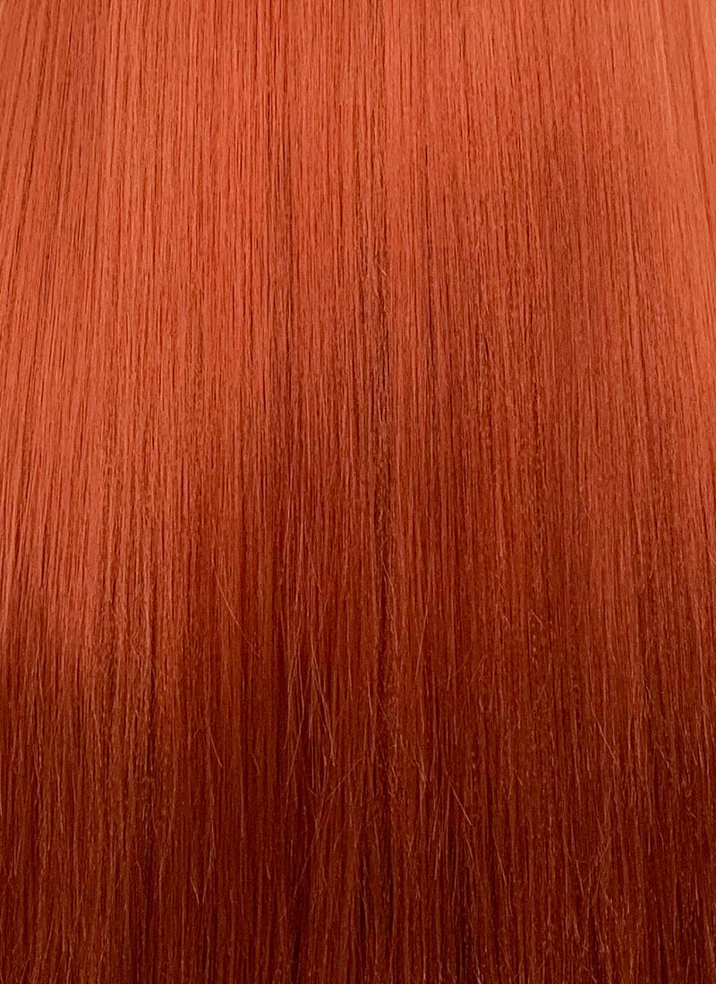 Disney Gravity Falls Wendy Long Straight Yaki Reddish Orange Lace Front Synthetic Hair Wig LF624