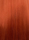 Long Straight Yaki Reddish Orange Lace Front Synthetic Hair Wig LF624