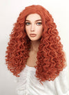 Disney Brave Merida Cosplay Long Spiral Curly Reddish Orange Lace Front Synthetic Hair Wig LF663J