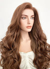 Long Curly Chestnut Brown Lace Front Synthetic Hair Wig LF667J