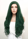 Long Wavy Dark Green Lace Front Synthetic Hair Wig LF667V