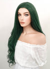 Long Wavy Dark Green Lace Front Synthetic Hair Wig LF667V