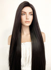 Long Straight Yaki Natural Black Lace Front Synthetic Hair Wig LF701A