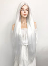 Long Straight Yaki White Lace Front Synthetic Hair Wig LF701B