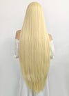 Long Straight Yaki Blonde Lace Front Synthetic Hair Wig LF701E