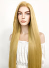 Long Straight Yaki Blonde Lace Front Synthetic Hair Wig LF701S