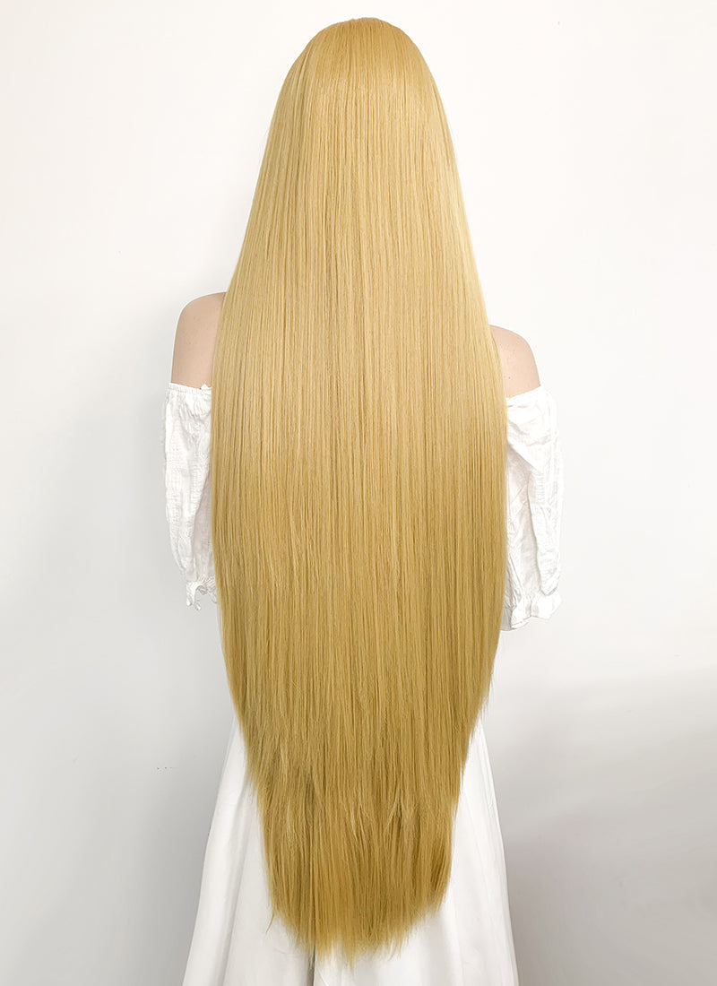 Long Straight Yaki Blonde Lace Front Synthetic Hair Wig LF701S