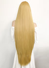 Disney Princess Tangled Rapunzel Long Straight Yaki Blonde Lace Front Synthetic Hair Wig LF701S