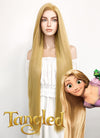 Disney Princess Tangled Rapunzel Long Straight Yaki Blonde Lace Front Synthetic Hair Wig LF701S