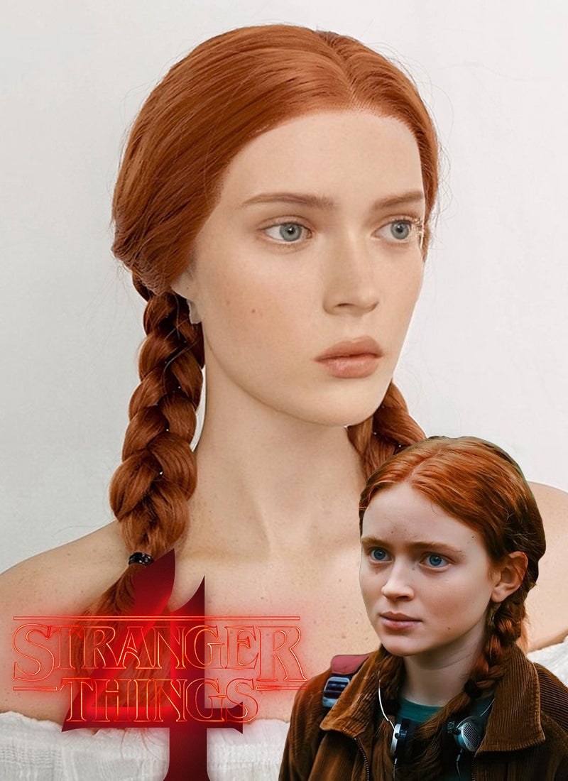 Stranger Things Max Mayfield Long Wavy Ginger Lace Front Wig LFK5531A